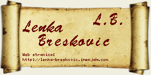 Lenka Brešković vizit kartica